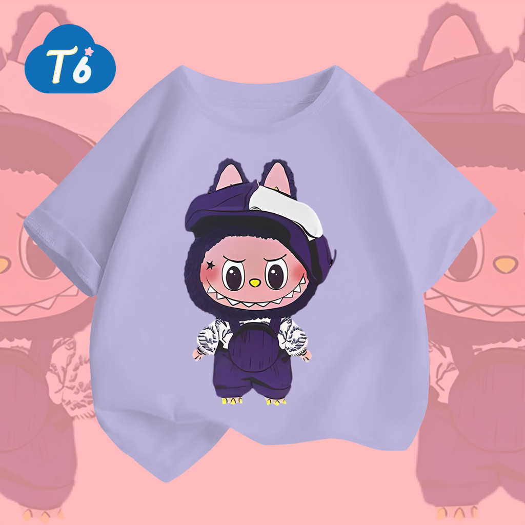 T6🔥มาใหม่ ลายเยอะ🔥เสื้อยืดแขนสั้น เสื้อโอเวอร์ไซส์ POPMART LABUBU 100% Cotton 6สี 100-140 เนื้อผ้านิ่ม ราคา  149 บาท*ส่งฟรี
