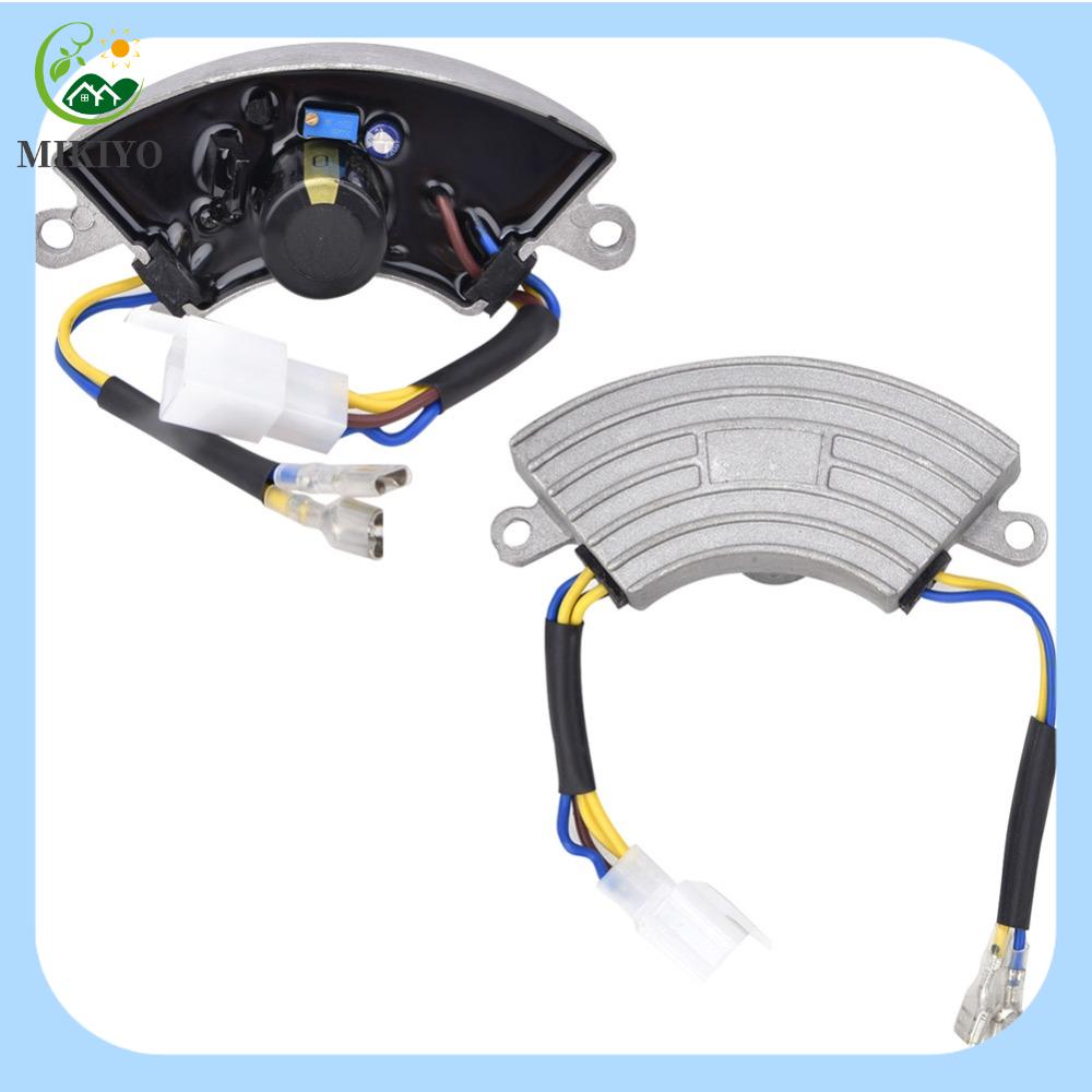 MIKIYO FASHION 2KW Bộ điều chỉnh điện áp tự động AVR Một pha Phong cách nửa trăng Bộ chỉnh lưu sóng đầy đủ Màu xám Niêm phong nhựa Phụ tùng máy phát điện chạy xăng Phụ tùng thay thế