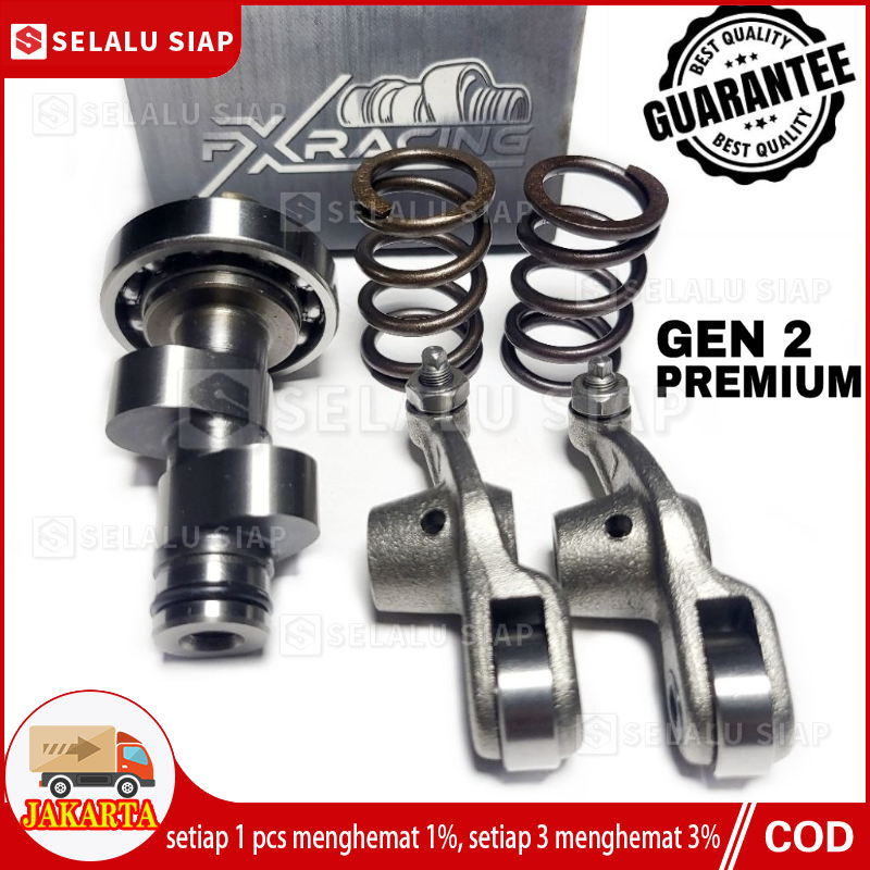 Noken as Mio soul karbu Nouvo Mio sporty 5TL racing special Cam set RRA per Klep Sweden Harga 89,250 rupiah*Gratis Ongkir