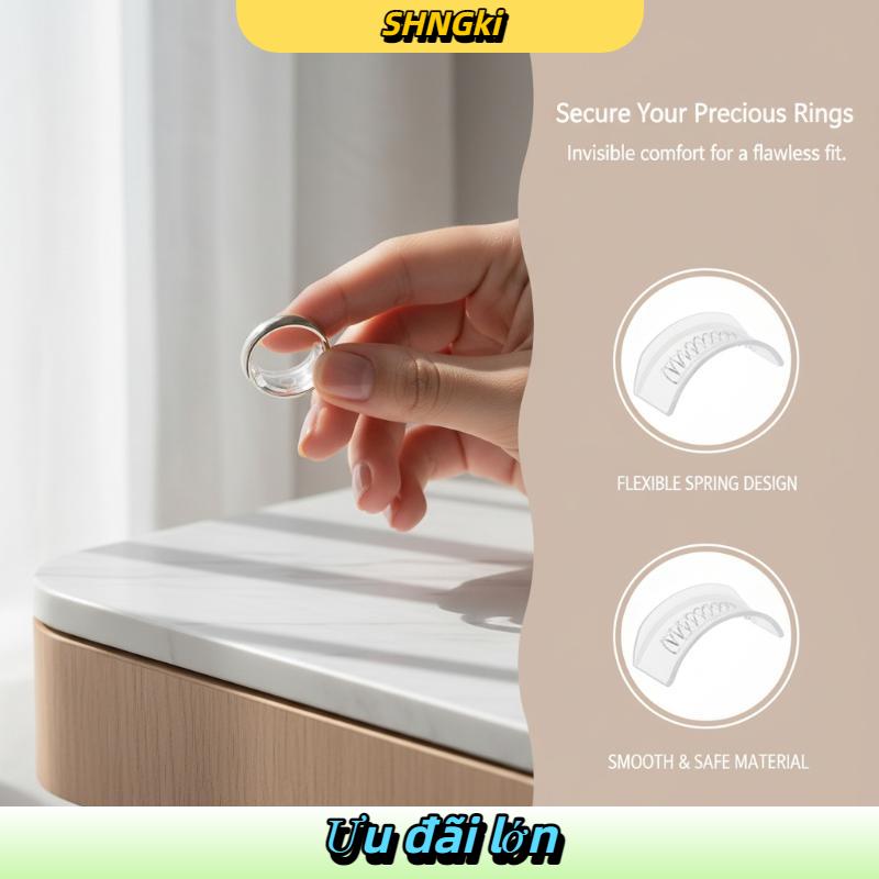 SHNGki Vô hình kích thước vòng điều chỉnh 8pcs mềm Silicone vòng bảo vệ làm giảm lỏng phù hợp kín đáo thoải mái cho công việc và các bên
