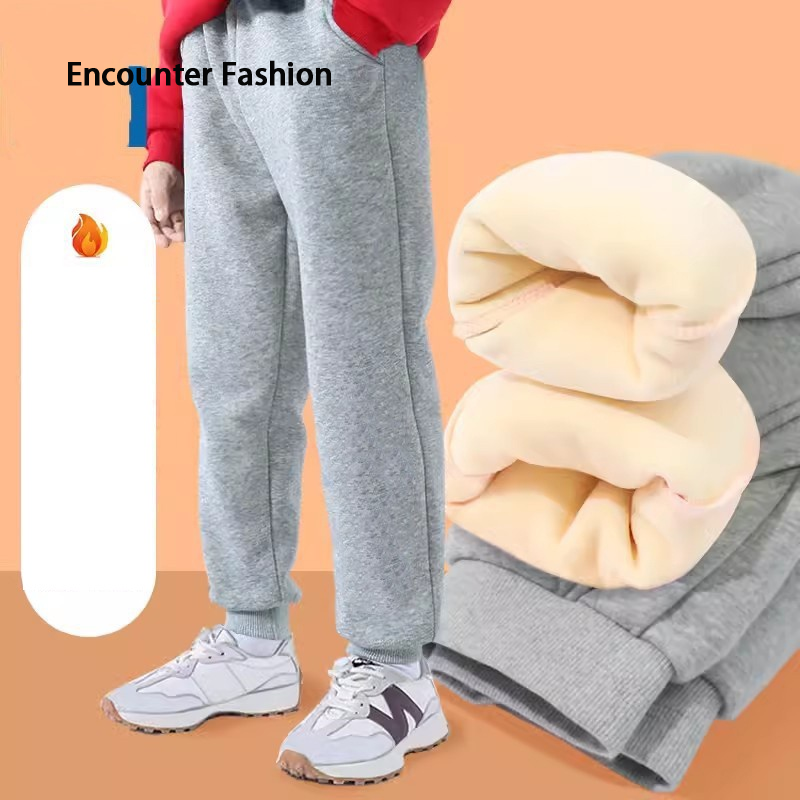 VOCKOO Catimini sports pants, velvet, thick, solid color, medium size, suitable for winter fashion for boys and girls ราคา 149 บาท*ส่งฟรี