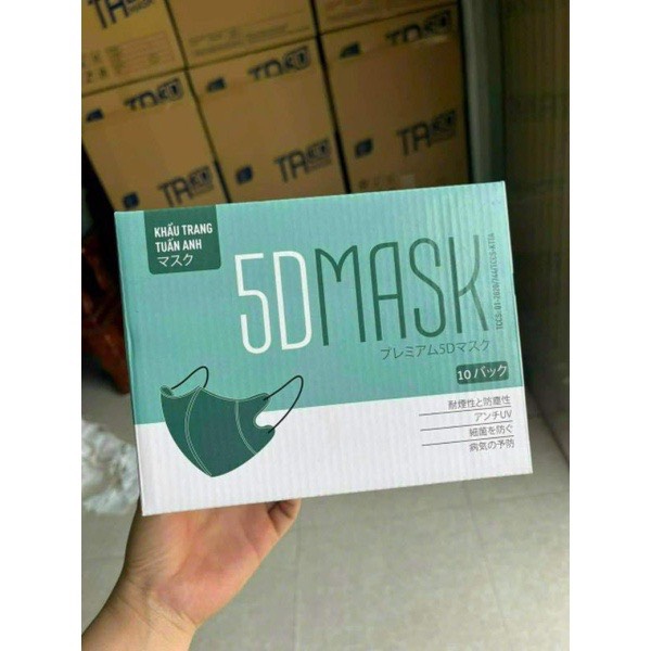 Khẩu Trang Y Tế 5D Mask Tuấn Anh Khẩu Trang Kháng Khuẩn Chống Tia UV Giấy Nội Địa Trung Chính Hãng