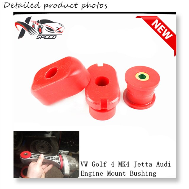 【COOL】 Xương Chó chèn giá động cơ ỐNg Lót cho VW MK4 Golf Jetta Audi A3 A4 A6 86-13 Polyurethane PU ỐNg Lót