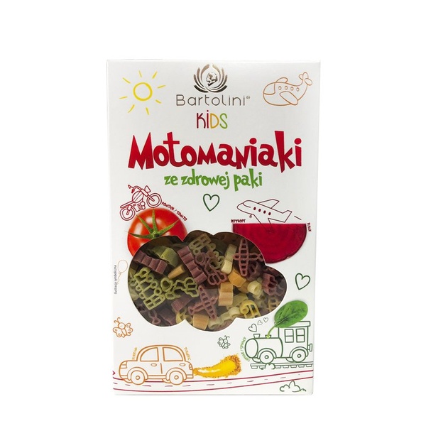 Mì nui rau củ cho bé hình xe động cơ Bartolini 250g -Leaf organic