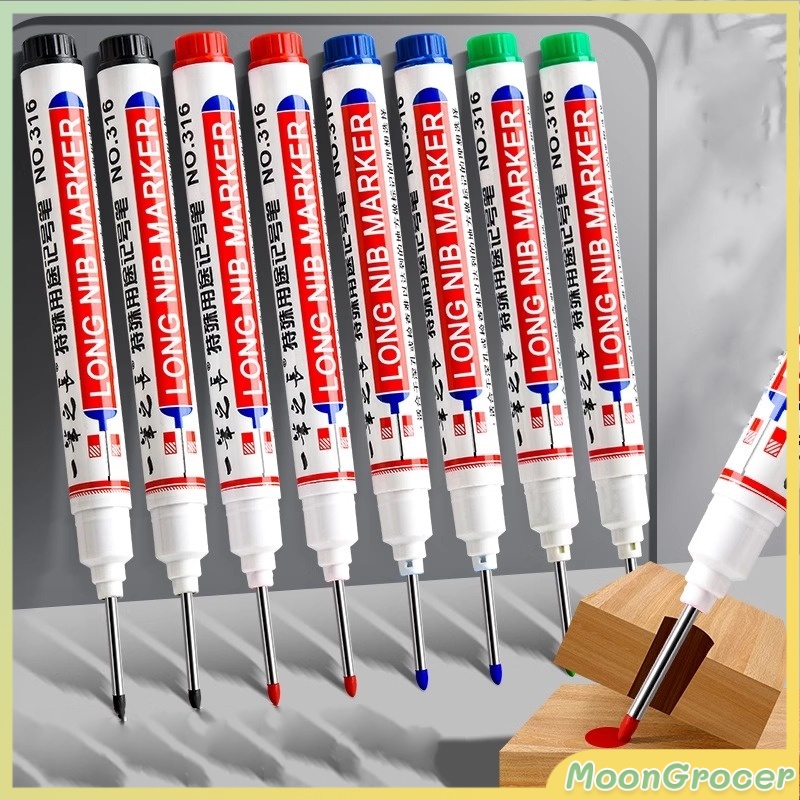 M.Grocer. 20mm Waterproof Permanent Marker Multifunctional Long Head Oily Marker For Wood Metal Markers