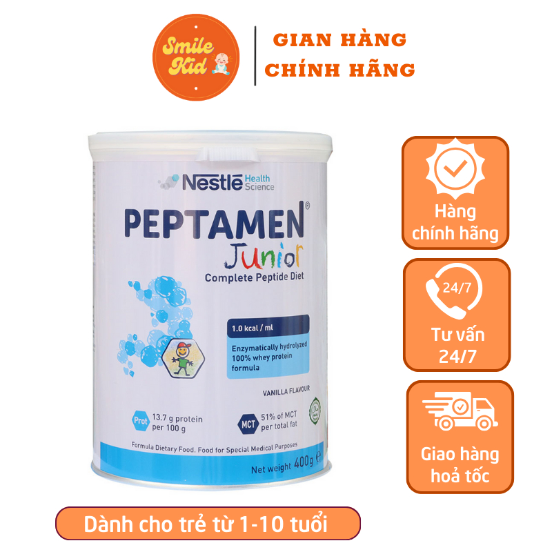 [Date mới ] Sữa Peptamen Junior 400gram sữa cao năng lượng dành cho trẻ suy dinh dưỡng, kém hấp thu,giúp trẻ tăng cân