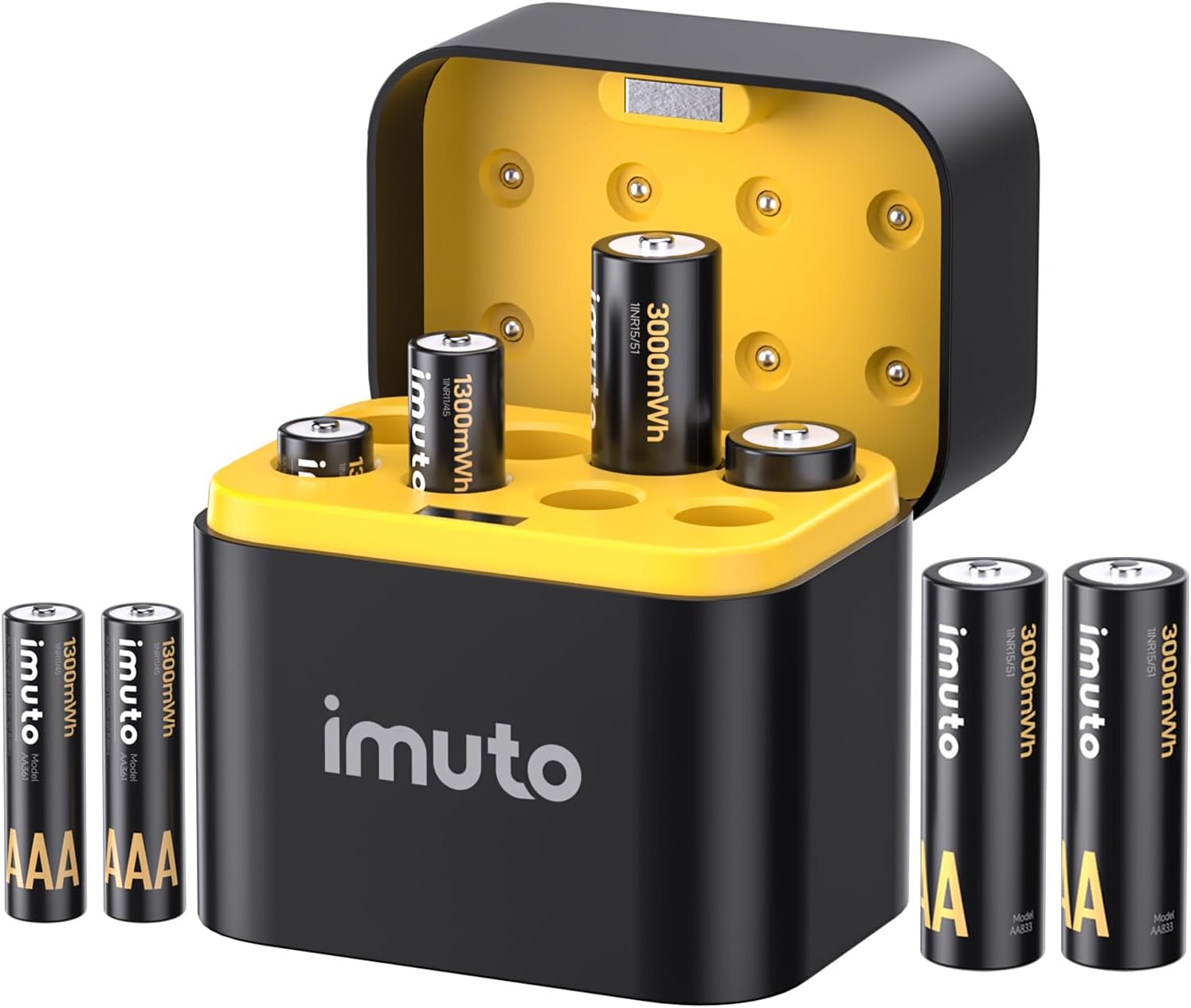 Imuto Rechargeable AA Lithium Batteries With Fast India - View #6