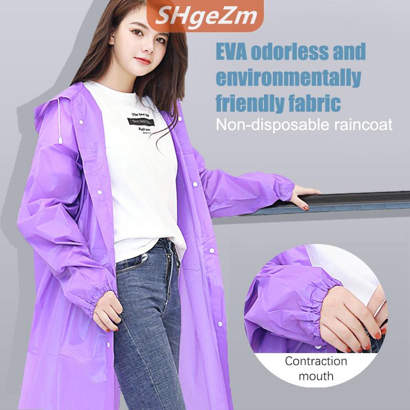 [COD] SHgeZm Eva Không Dùng Một Lần Áo Mưa Dài Đầy Đủ Cơ Thể Trong Suốt Dày Dây Đeo Miệng Người Lớn Du Lịch Áo Mưa