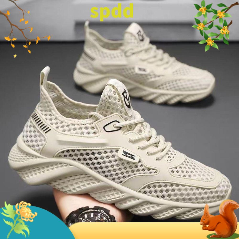 SPDD 41/ 42 Giày lưới đục lỗ Siêu thoáng khí PVC EVA Giày tiện dụng Ngầu Màu be Xanh dương đen Giày nam nữ đục lỗ Nam Nữ
