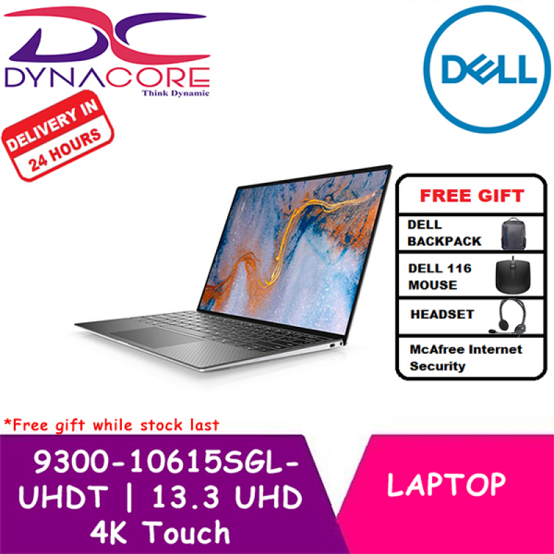 DYNACORE - DELL XPS 2020 model 9300-10615SGL-UHDT | 13.3 UHD 4K Touch | i7-1065G7 | 16GB RAM | 512GB PCIe SSD | 2 Year Dell Onsite Warranty