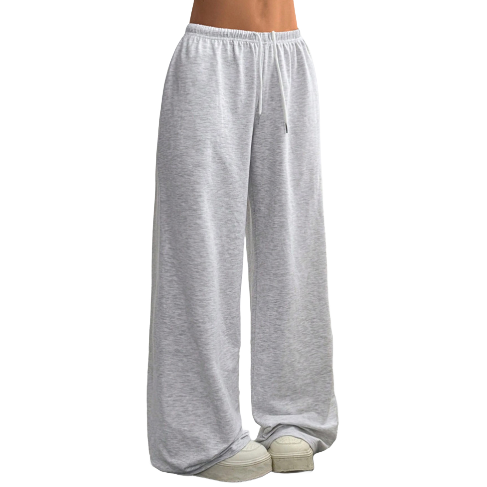 UHH High Waisted Sweatpants Women Sweatpants Women’s High Waisted Wide Leg Sweatpants Elastic Waistband with Drawstring Soft Breathable Stretchy Jogging Pants Casual Workout Activewear for Comfort - 1