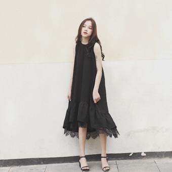 Váy Mullet chân ren dáng dài phom suông basic