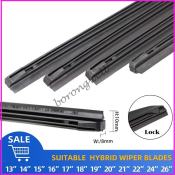 Car Wiper Blade Refill Strip Insert Universal 8mm 14-28"