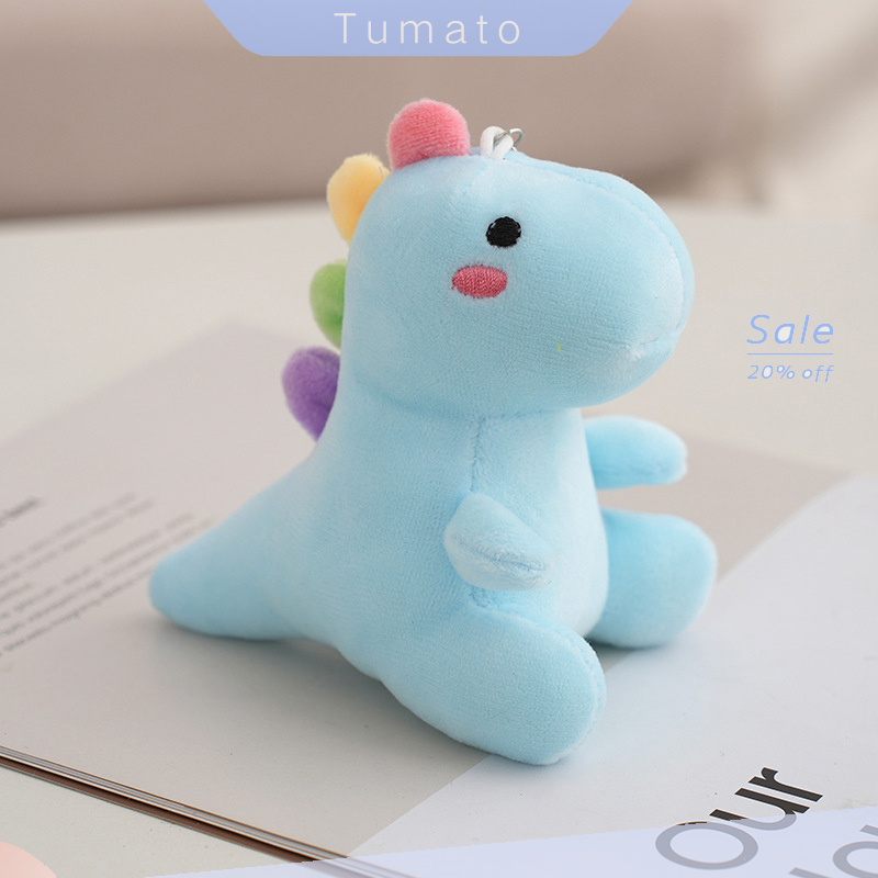 Tumato 1 chiếc móc khóa móc Khóa Búp Bê khủng long sang trọng dễ thương động vật vải nhung mềm mại hoạt hình thời trang Móc Khóa Túi trang sức ô tô đồ chơi
