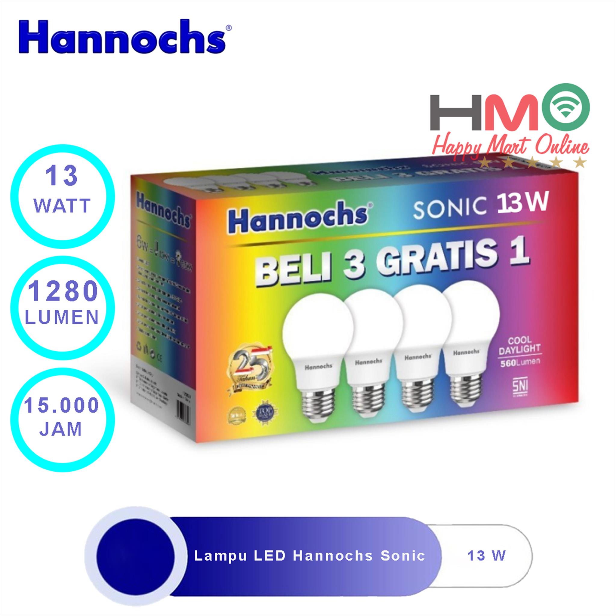 Hannochs Sonic Multipack Paket Lampu LED Hannochs 6 10 13 18 Watt Beli 3 Gratis 1