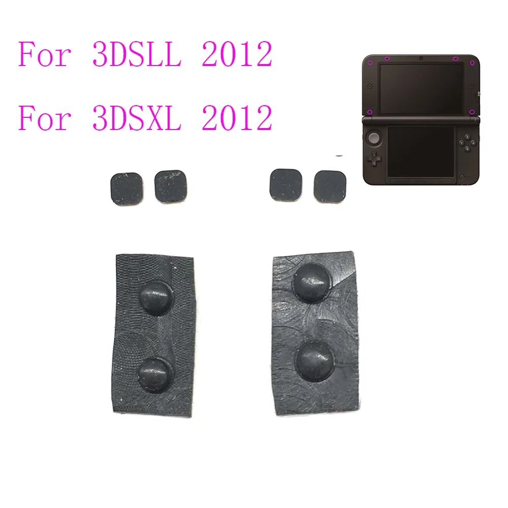Bán Hàng Trực Tiếp Không Dây 8 Trong 1 Màu Đen trước sau Vít Silicon Pad Bìa Cho 3DS Xl Giao Diện Điều Khiển bọc chân cao su vít Bộ