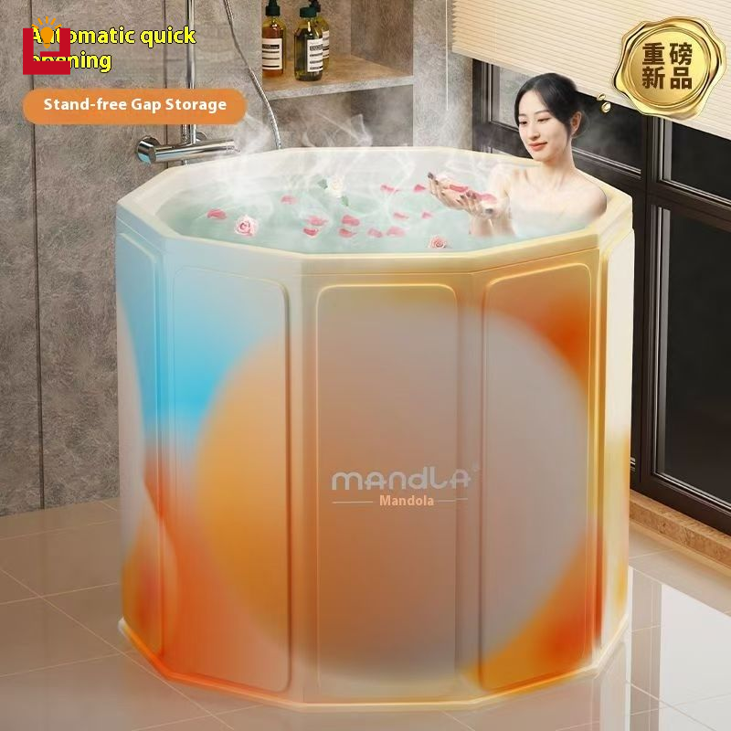 Large Size Bath Bucket Can Sit Full Body Adult Bath Barrel Adult Folding Installation-Free Household Thickened Children Bath Barrel - ยี่ห้อ YONUO ราคา 1,067 บาท*ส่งฟรี