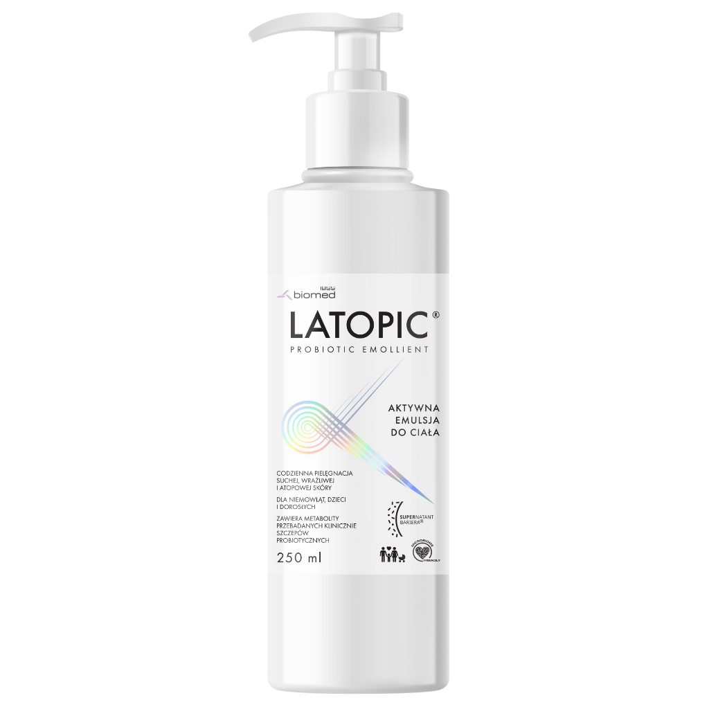 (TEM CTY) Kem Dưỡng Ẩm Latopic Body Emulsion 250mL Cho Da Chàm, Khô - - Giúp giảm ngứa nhanh - Giúp tạo lớp màng bảo vệ trên da - Giúp cấp ẩm cho da, ngăn tình trạng da khô, bong tróc