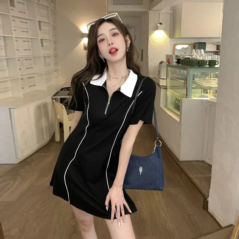 Đầm cổ polo thể thao bigsize - ảnh thật