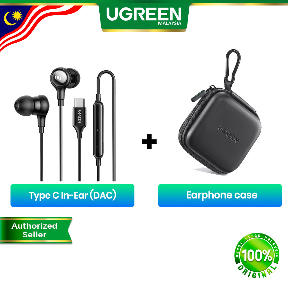 UGREEN Wired Earphones with DAC USB-C 3.5mm Audio Jack Type C Earbuds IEM Headphones Microphone HiFi IPX5 iPhone 17/16/15 S26 Android