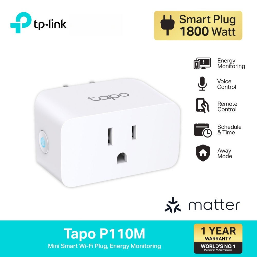 TP-LINK (Tapo P110M) Mini Smart Wi-Fi Plug, Energy Monitoring ราคา 459 บาท*ส่งฟรี