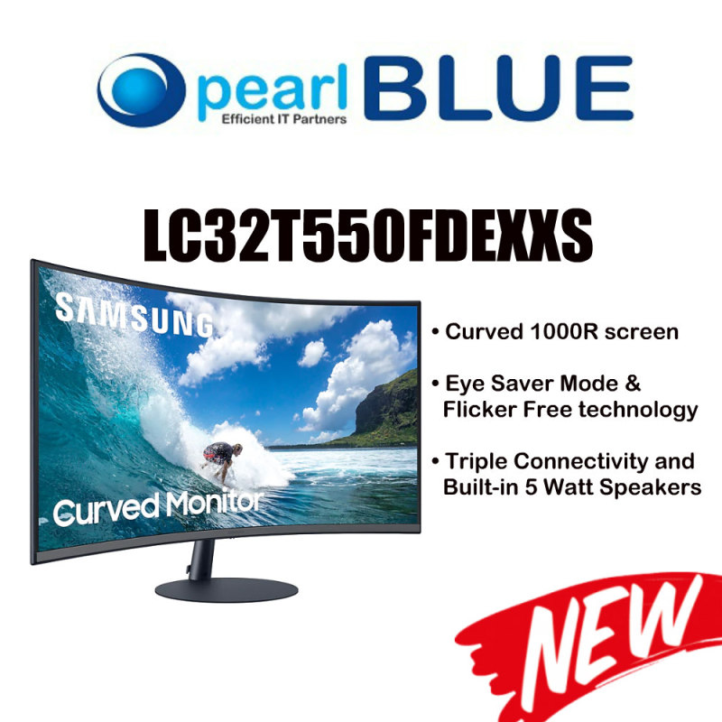 SAMSUNG 32 Curved Monitor with optimal curvature 1000R | LC32T550FDEXXS Singapore