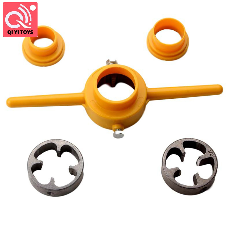 6 cái chủ đề nhà sản xuất công cụ ren ống ER hệ thống ống nước Bộ công cụ ống nhựa ren ống Die Kit ren ống ER hệ thống ống nước Hướng dẫn sử dụng dụng cụ cầm tay ren ống ER Kit với 3 chết 1/2 "3/4" 1"