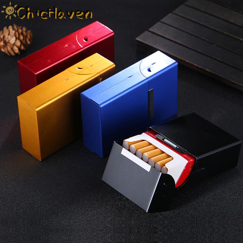 ChicHaven Hộp đựng thuốc lá từ tính bằng nhôm hộp đựng thuốc lá xì gà hộp bỏ túi