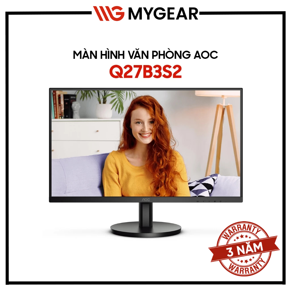 Màn hình AOC Q27B3S2 27 inch 2K QHD 100Hz 1ms IPS - Bảo hành 36 tháng