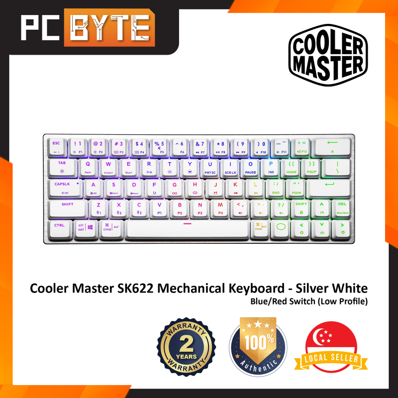 Cooler Master SK622 - Hybrid Wireless Gaming Mechanical Keyboard (Red/Blue Switch | Space Grey/Silver White) Singapore
