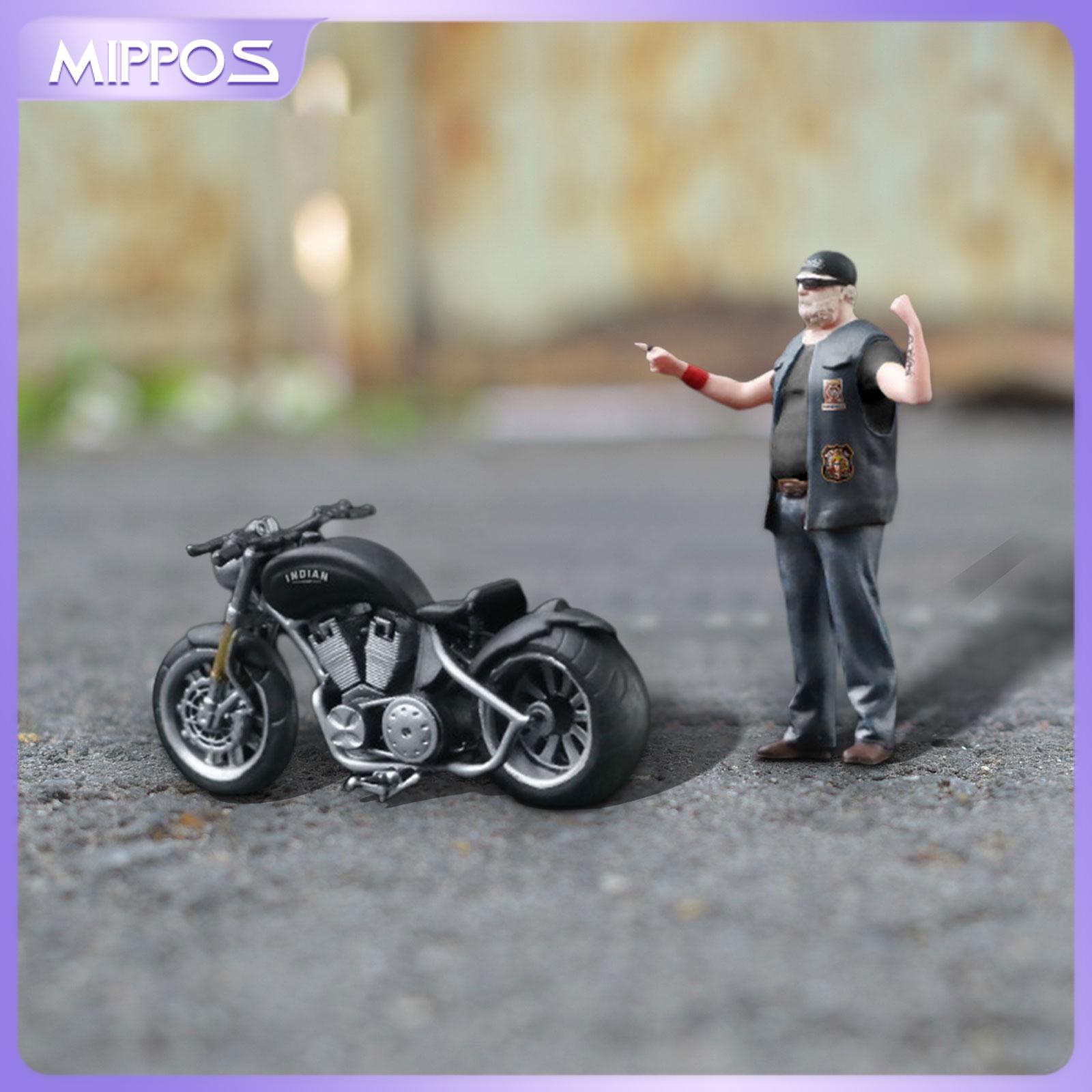 Mippos 1/64 Scale American Man Figure Motorcycle Model Collection Photo Prop Tiny People Model for Diorama Dollhouse DIY Scene Decor ราคา 29,024 บาท*ส่งฟรี