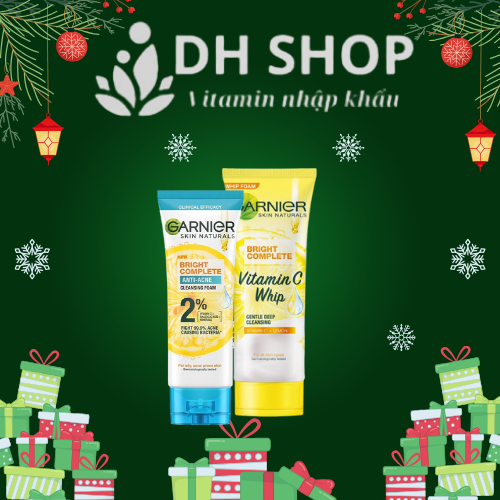 Sữa rửa mặt 3-trong-1 giảm mụn & sáng da Garnier Bright Complete Anti-Acne Foam 100ml - DH Shop