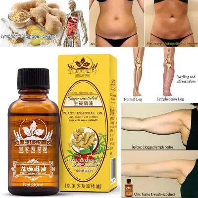 1+2 Natural Plant Therapy Lymphatic Drainage Ginger Oil Massage Essential Oil