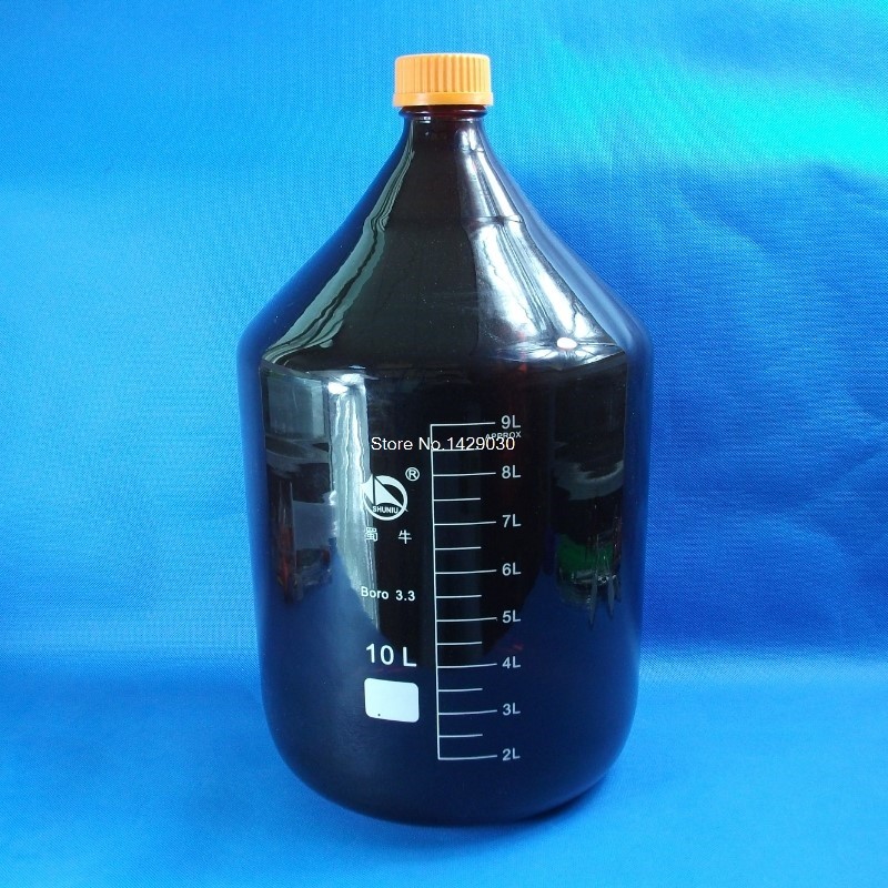 10000ml amber ขนาดใหญ่แก้ว reagent ขวดฝาเกลียวผนังหนาห้องปฏิบัติการ reagent ขวดจัดส่งฟรี ราคา 7,366 บาท*ส่งฟรี
