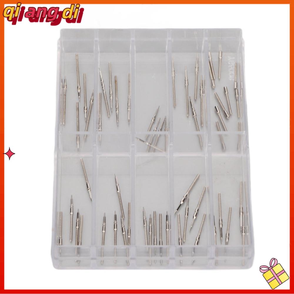 QIANGDI Thép không gỉ Xem thân cây quấn Bạc Thanh nối đồng hồ đeo tay Chuyên nghiệp Dây nối dài cho đồng hồ Cho 2824, 2836, 2846, 8200, 8205, 6601, 46941, 55841, 7120 chuyển động Sửa chữa đồng hồ