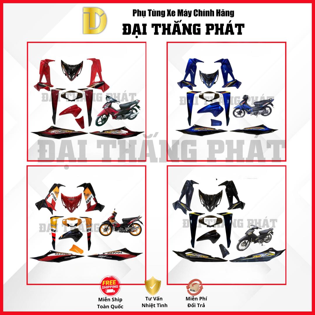 Dàn áo 17 chi tiết (nhựa nhám + nhưa màu) xe Wave RSX 100cc KVR năm 2008 các màu chính hãng Giá 3,993,000 Đồng*Miễn phí vận chuyển