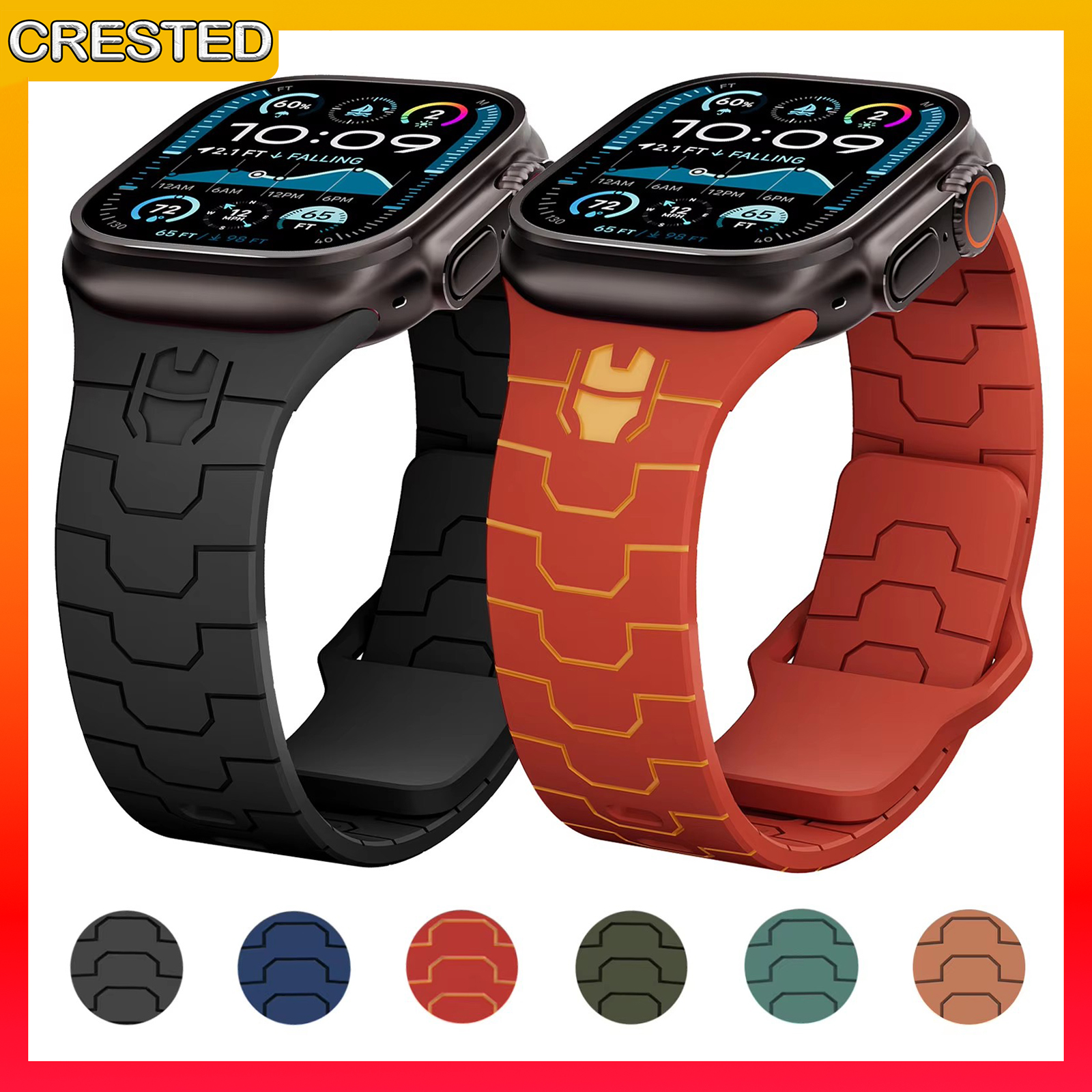 Silicone Strap for Smart Watch Ultra 2 Bands 49mm 46mm 45mm 44mm 42mm 41mm 40mm Sport Bracelet Band for IWatch Series 10 9 8 7 SE 6 5 4 ราคา 45 บาท*ส่งฟรี