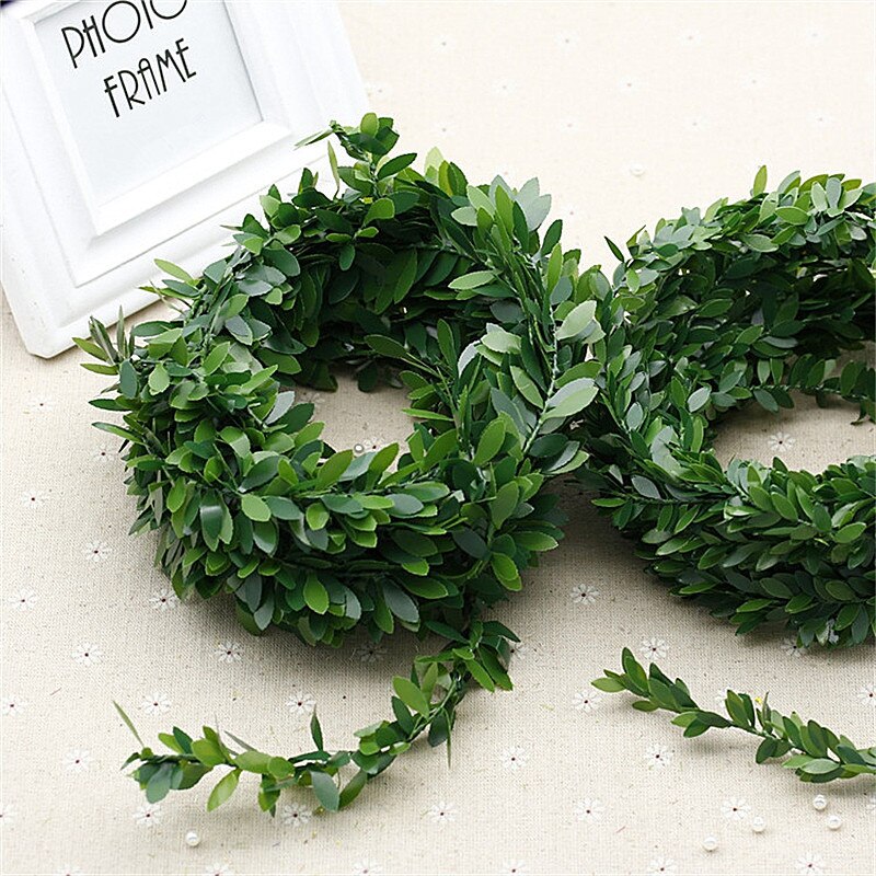 7.5 Mét Lá Giả Dây leo cây cảnh tán lá giả Handmade Đối Với Trang Trí Nội Thất đồ trang trí đám cưới DIY Vòng Hoa hoa lụa