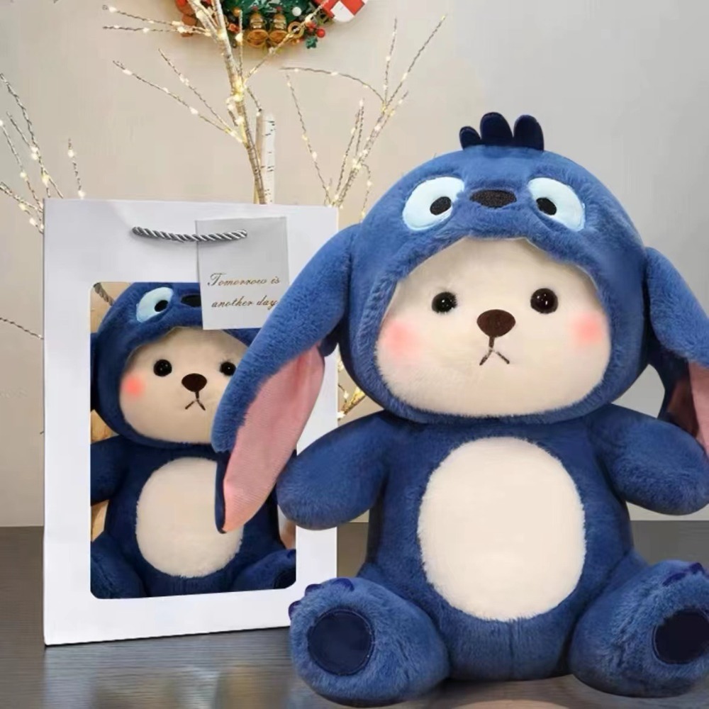 BFBFW Lina Bear Thú nhồi bông 25cm Teddytales Đồ chơi búp bê vải nhung lông Mềm Gấu plushies Gấu biến hình Bé gái