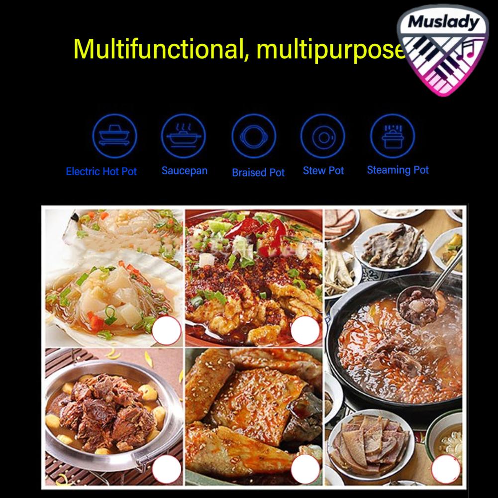 MUSLADY หม้อหุงข้าวสแตนเลสฟังก์ชั่นฉนวนหม้อหุงข้าวด่วนสำหรับหม้อไฟ ราคา 11,777 บาท*ส่งฟรี