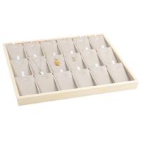 LIUJIR Mơ Khay trưng bày trang sức Nhiều phong cách Vải vi sợi Chèn ngăn kéo trang sức Nhỏ gọn Sức chứa lớn Vòng cổ đứng đạo cụ Tủ quần áo