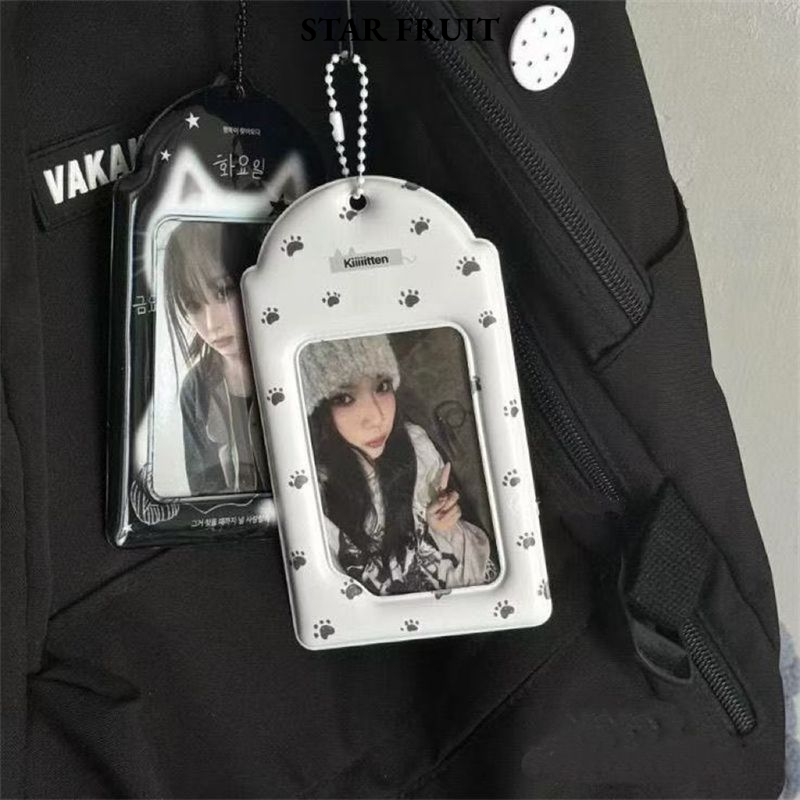 STAR FRUIT⭐ Cute Cat Paw Print PVC Card Holder for Photo Display and ID Storage, Fashionable K-Style Accessory ราคา 32 บาท*ส่งฟรี