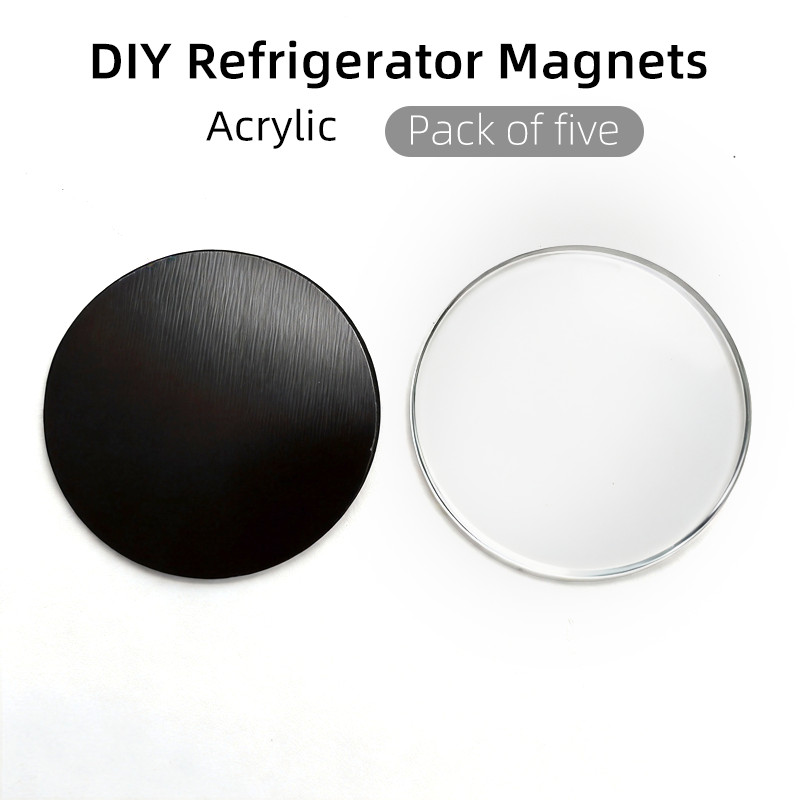 5 pcs DIY Acrylic Photo Square Fridge Magnet Personalized Fridge Magnets with magnetic sheets