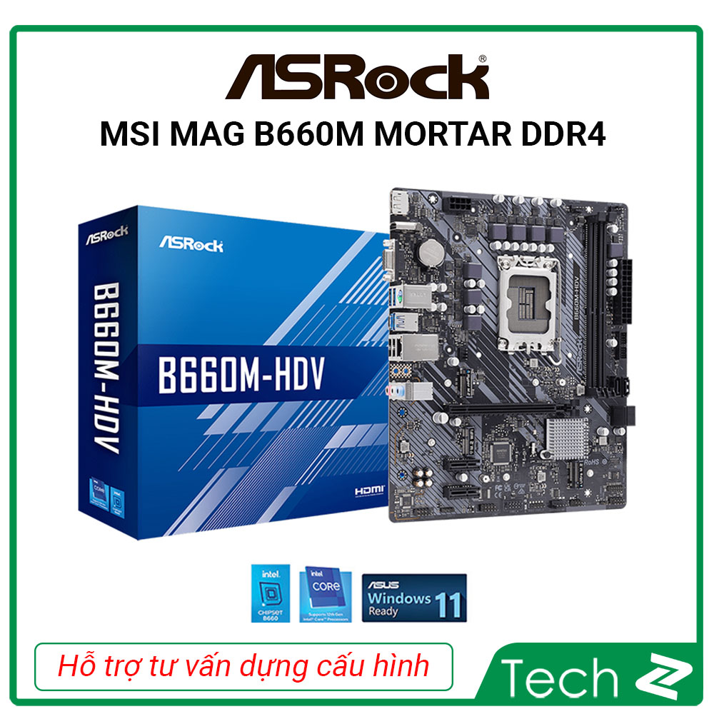 Mainboard ASROCK B660M HDV Intel B660, Socket 1700, M-ATX, 2 khe RAM DDR4