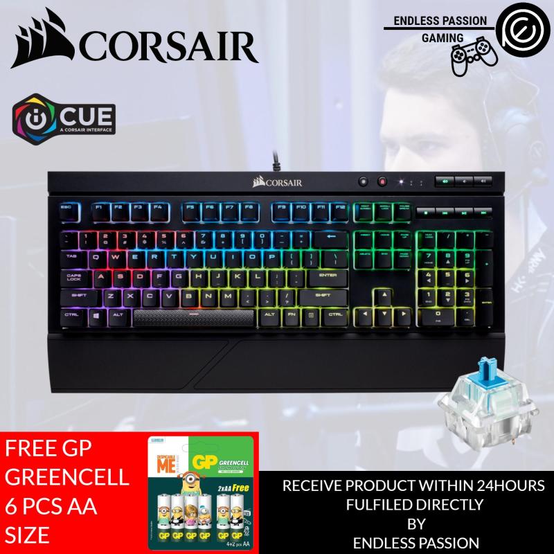 Corsair K68 RGB Mechanical Gaming Keyboard - Cherry MX Blue Switch Singapore