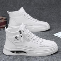 IELGY Mens High-top Shoes Autumn and Winter New British Style Casual Martin Boots Sports Sneakers Fashion White Shoes