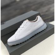 ECCO Men's Leather Golf Shoes with Fixed Spikes