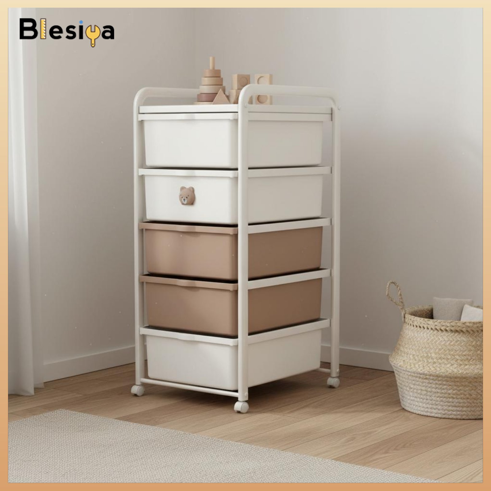 Blesiya Large Capacity Toy Storage Cabinet Easy Organization Kids Toy Organizer Child-Friendly Design Multi-Bin Storage Cabinet Removable Bins for Toddlers, Babies, Bedroom, Living Room, Nursery ราคา 4,476 บาท*ส่งฟรี