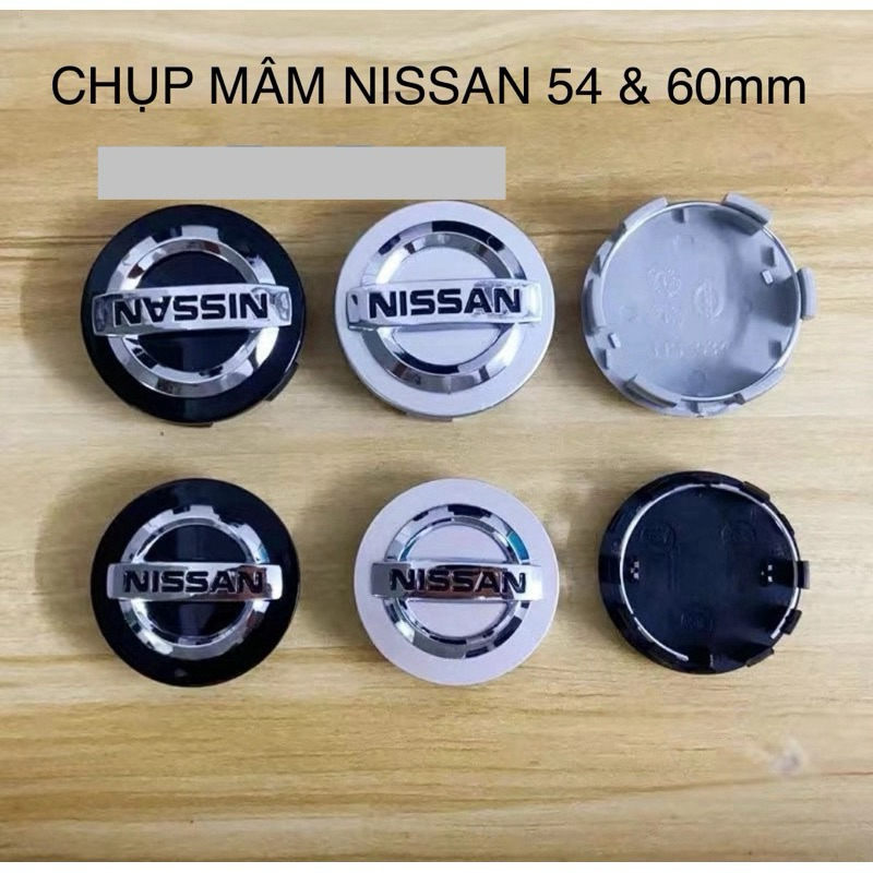 Chụp mâm nissan 2 màu sắc 2 kích thước 60mm và 54mm giá tốt