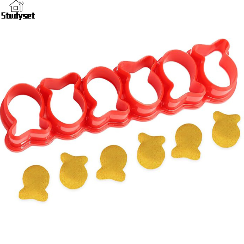Studyset in stock Mini Gold Fish Cracker Cutter Set, Goldfish Cracker Plastic Fish Cutters, Multi 6 Molds In 1, Fish Cracker Cookie Cutters, For Kids Baked Fish-Shaped Bread Cookies Maker ราคา 35 บาท*ส่งฟรี